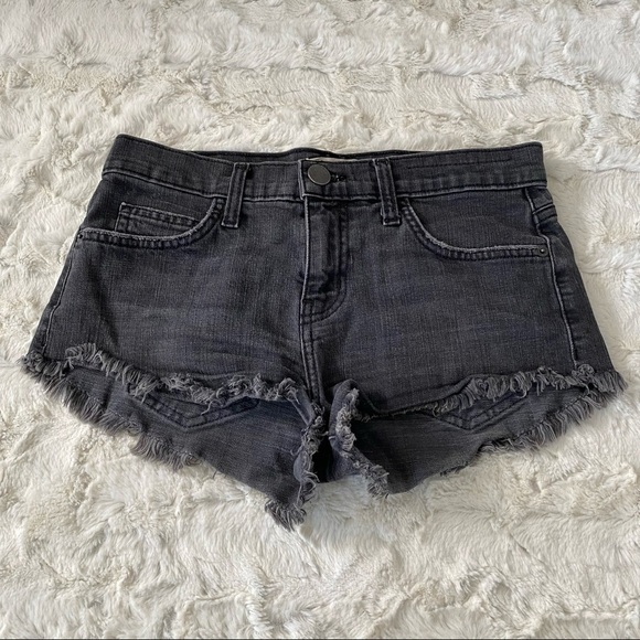 Current Elliott Women's Gray The Gam Shorts in Dusk Destroy Size 24 - Picture 2 of 6